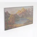 Vintage Landscape Oil Painting Wall Art Decor 3D Model Right 45 Degree View