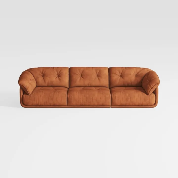 109" Curved Sofa Couch Modern Round Couch Deep 