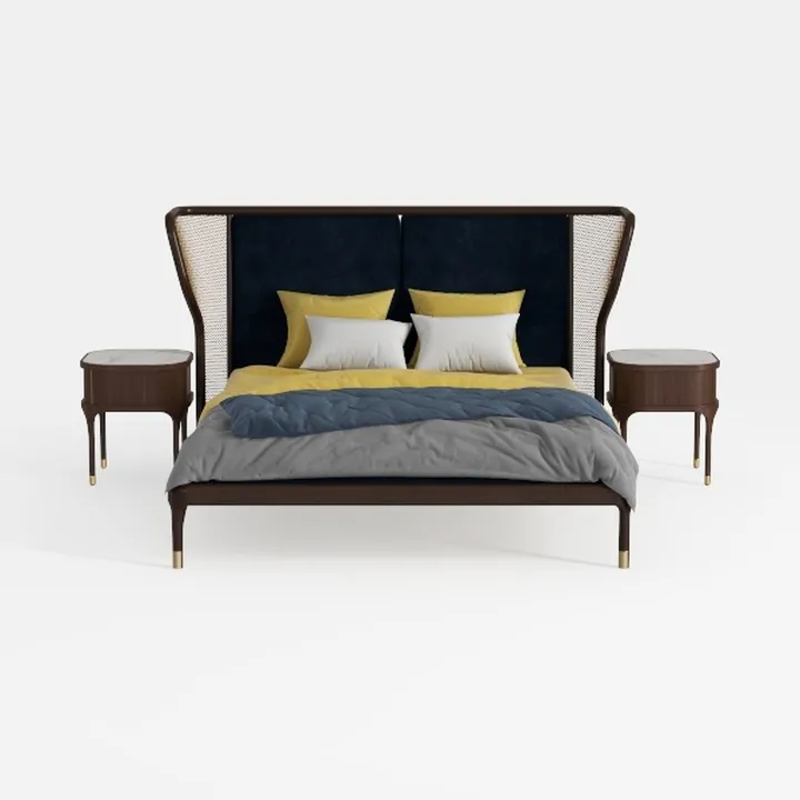 Benjara Kiran Queen Size Platform Bed, Gray Uphols
