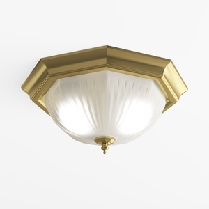 Gold Ceiling Light Fixture - 15 Inch Flush Mount