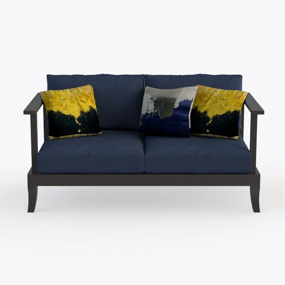 75" Patio Wicker 3-seat Couch, Outdoor Rattan Sofa