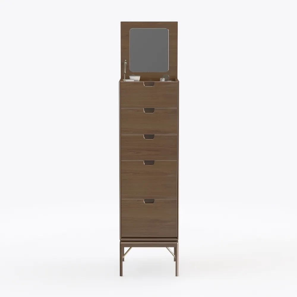 N/A Small Bedside Table, Solid Wood Nightstand