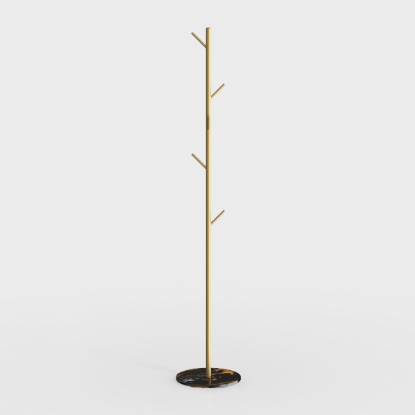 Jolitac Metal Coat Rack Stand Golden Satin Steel