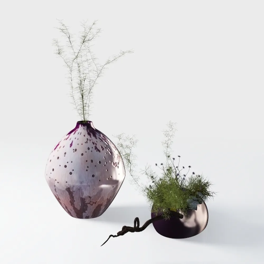 Resin Miniature Small Mouth Vase Diy Craft Accessory Home Garden Decoration Accessories Home Decoration Fine-cut Vase Ornament