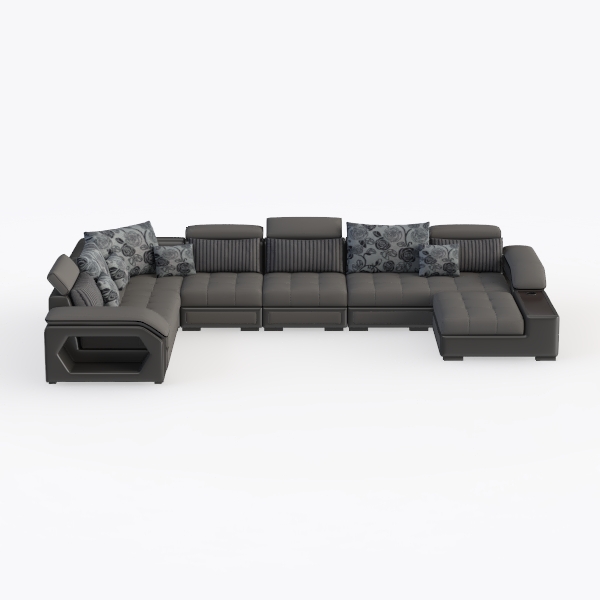 THSUPER 104&#39;&#39; Microfiber L Shaped Sectional