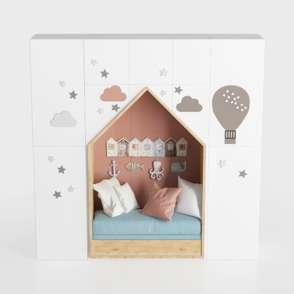 daybed combined with wardrobe-Little Wonders