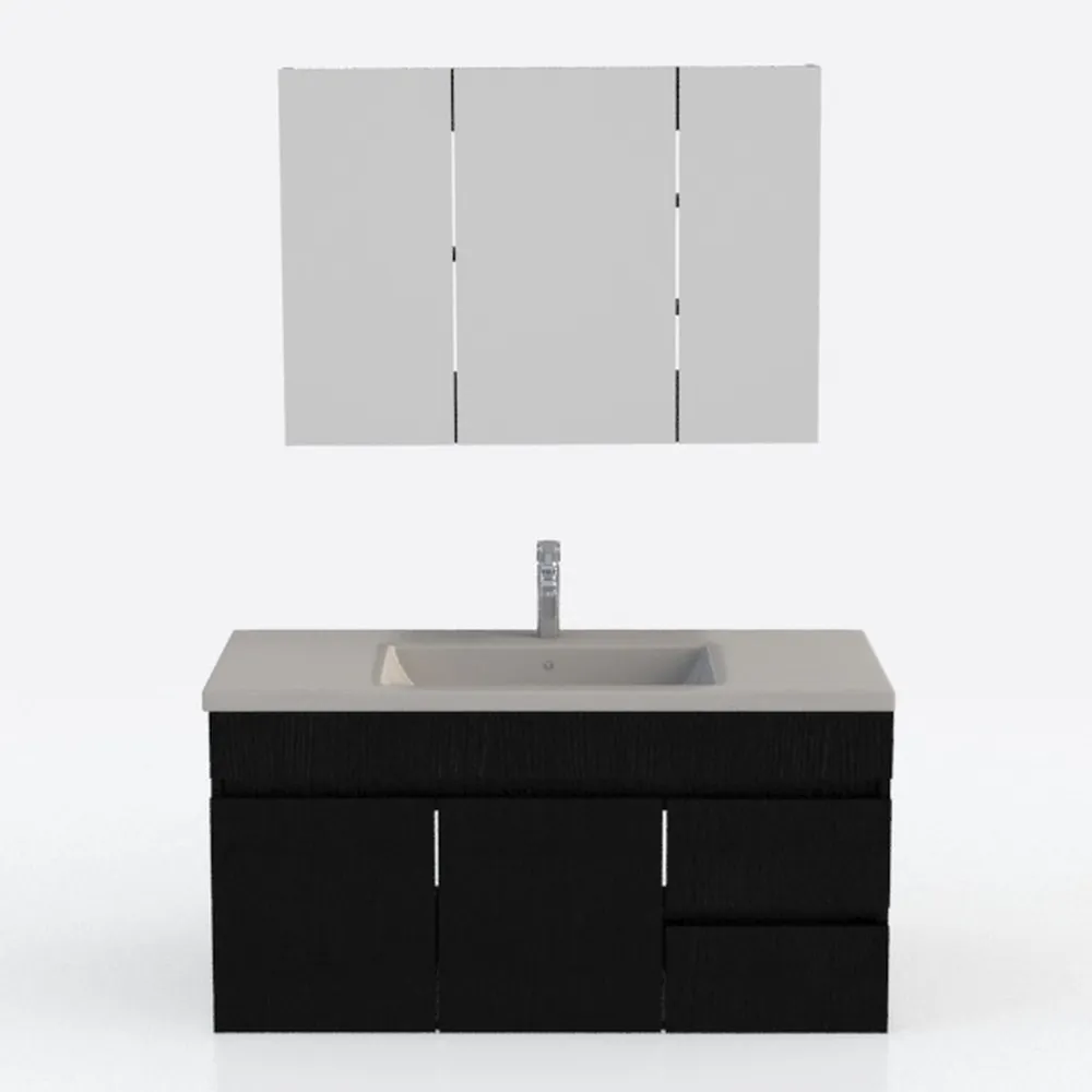 31.5" Modern Floating Faux Marble Bathroom Vanity