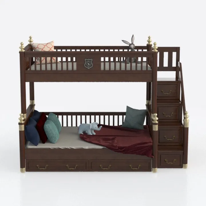 AFI Columbia Twin Over Full Size Staircase Bunk Be