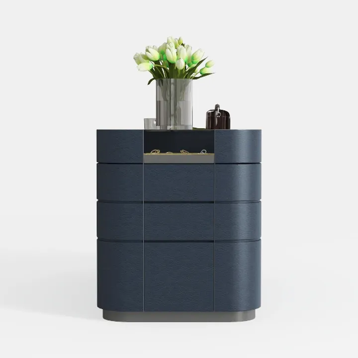 LIKIMIO Night Stand with Charging Station, Modern