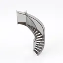 European wrought iron staircase Right 45 Degree View