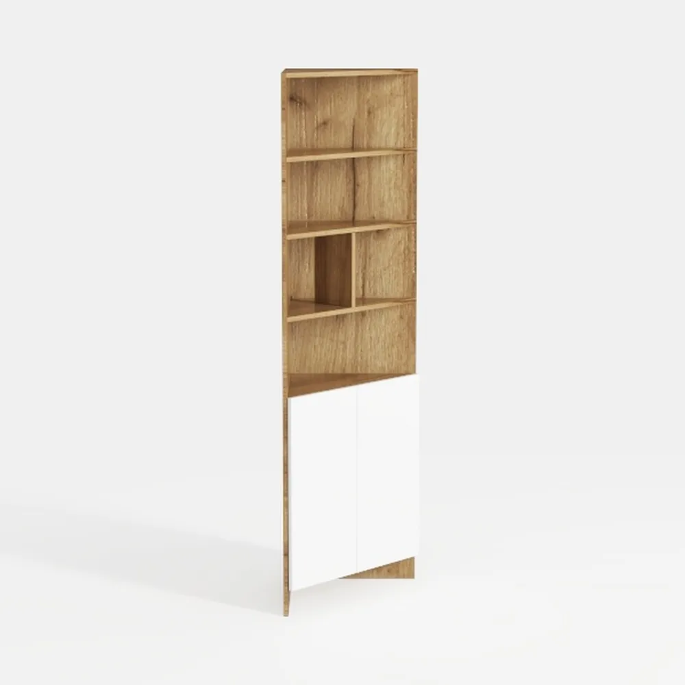 RedLemon Slatted Door Corner Cabinet, 68" Tall