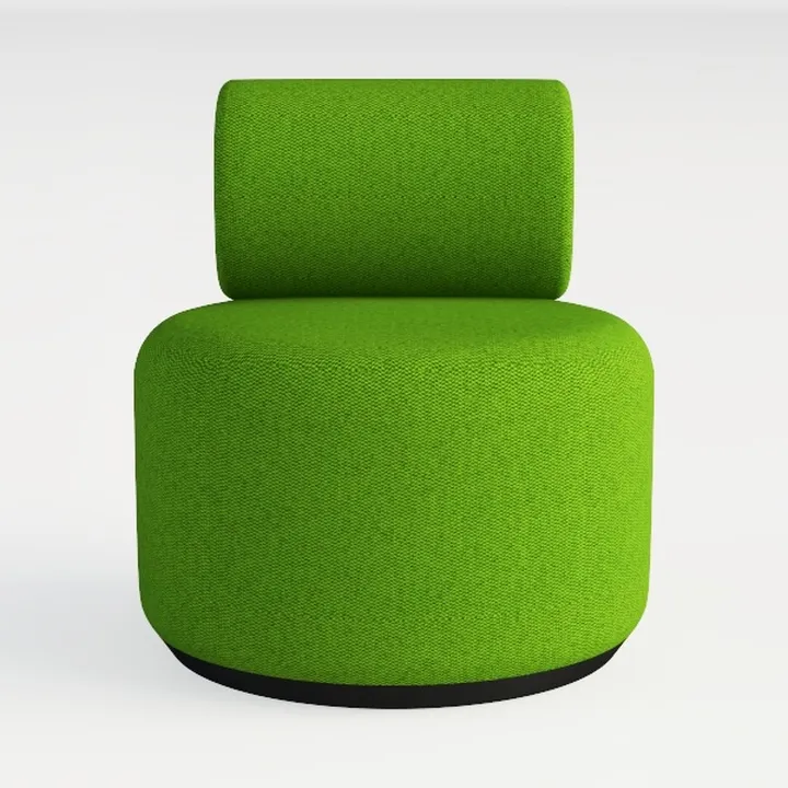 360 Degree Barrel Swivel Accent Sofa Chair,Fluffy 