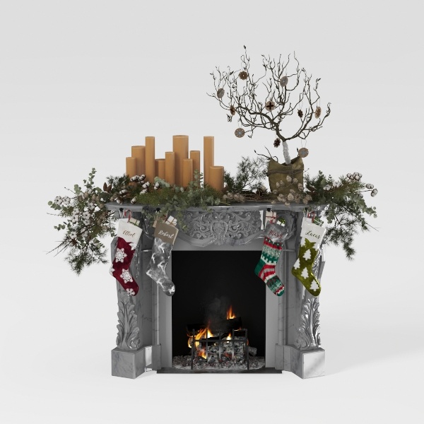 fireplace-Christmas 2041