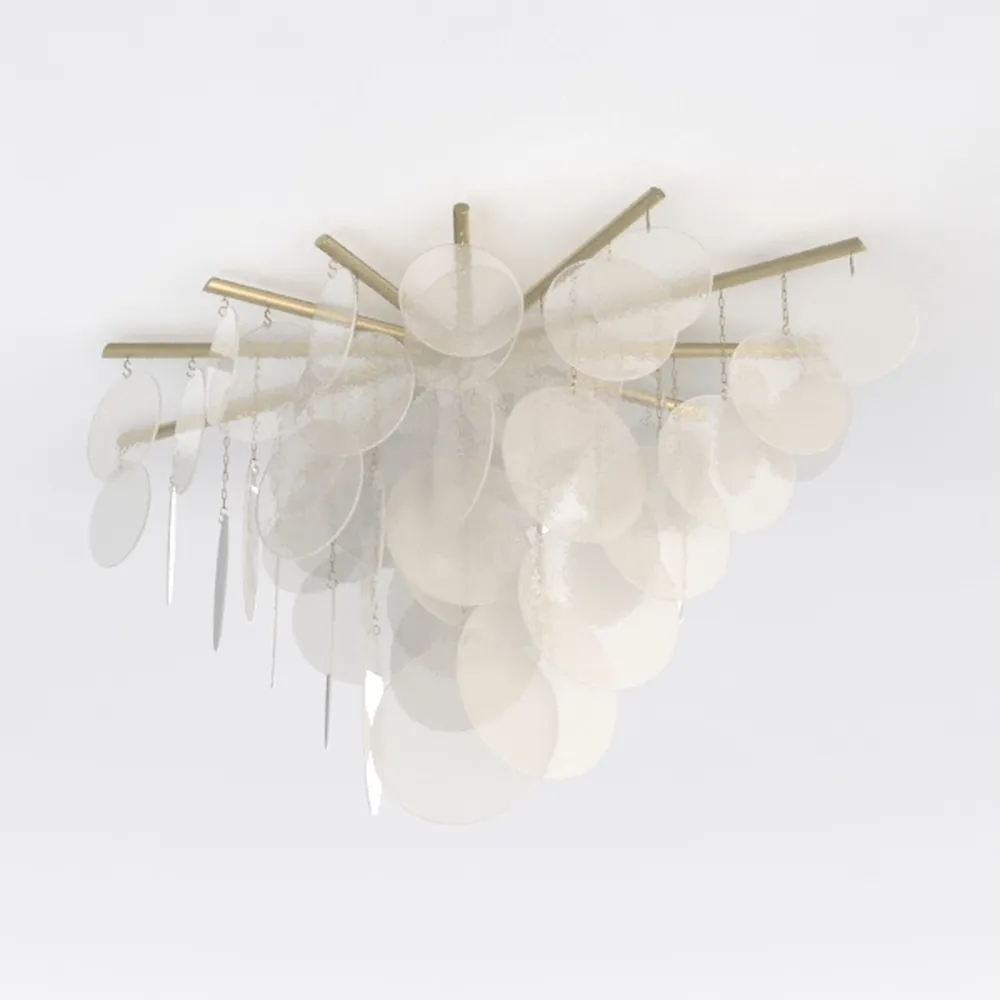 Gold Copper Crystal Chandelier Lighting 17.7'' for