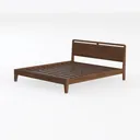 SHA CERLIN 14 Inch Queen Size Metal Platform Bed  Left 45 Degree View