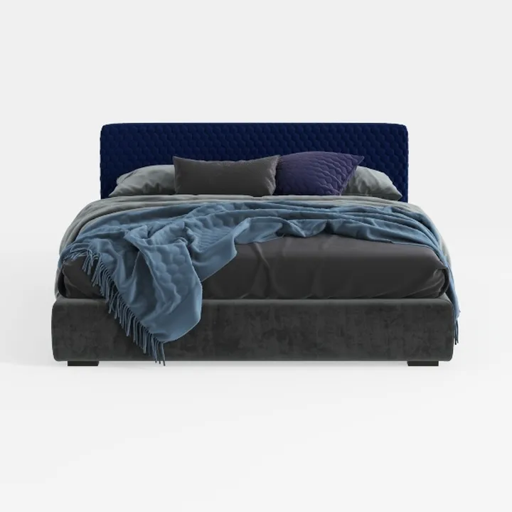 Atlin Designs Upholstered Queen Tufted Panel Bed i
