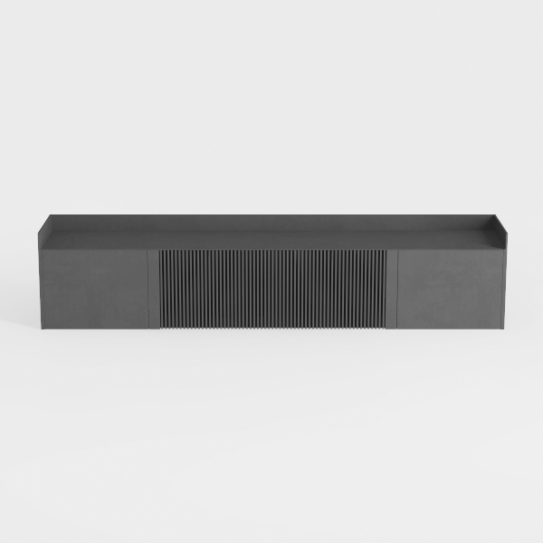 Sideboard Storage Cabinet Curved Design Accent