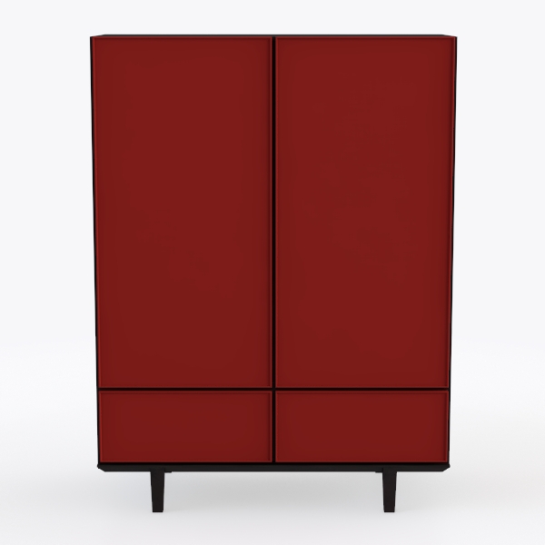 cabinet-Crimson Elegance