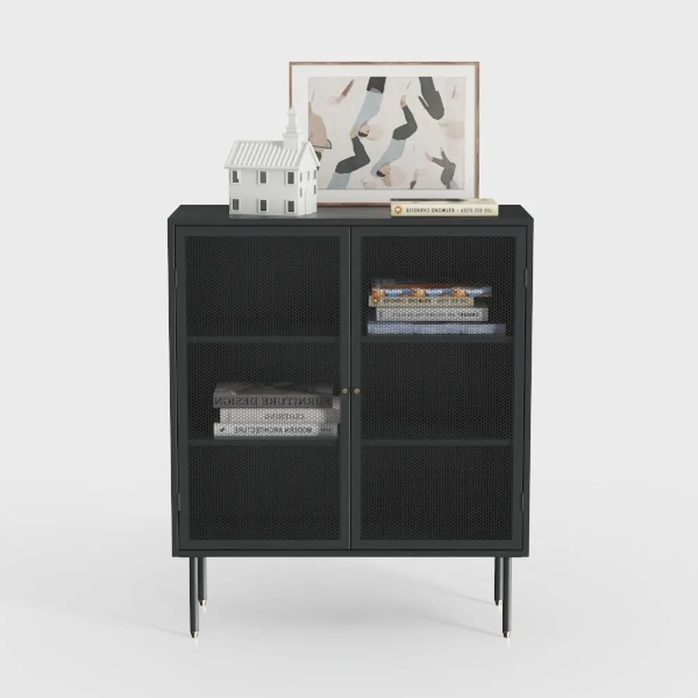 SONGMICS Metal Storage Cabinet with Mesh Doors