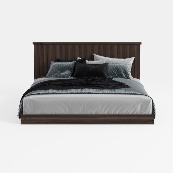 Victoria Brown Wood Frame Full Size Platform Bed w