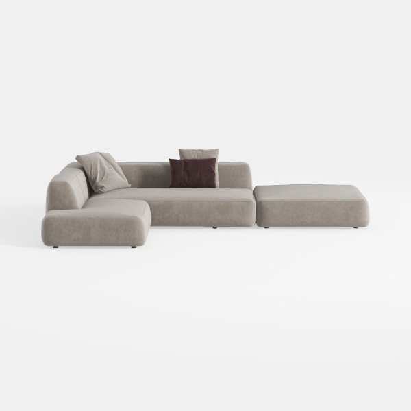 106&quot; Cloud Sectional Couch with Chaise Lounge