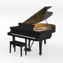 piano-Renaissance Romance Left 45 Degree View