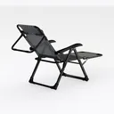 Modern Metal Fabric Folding Lounge Chair 3D Model Right 45 Degree View