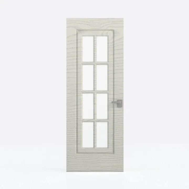 24" x 80" Clear Glass French Interior Door Slab, 