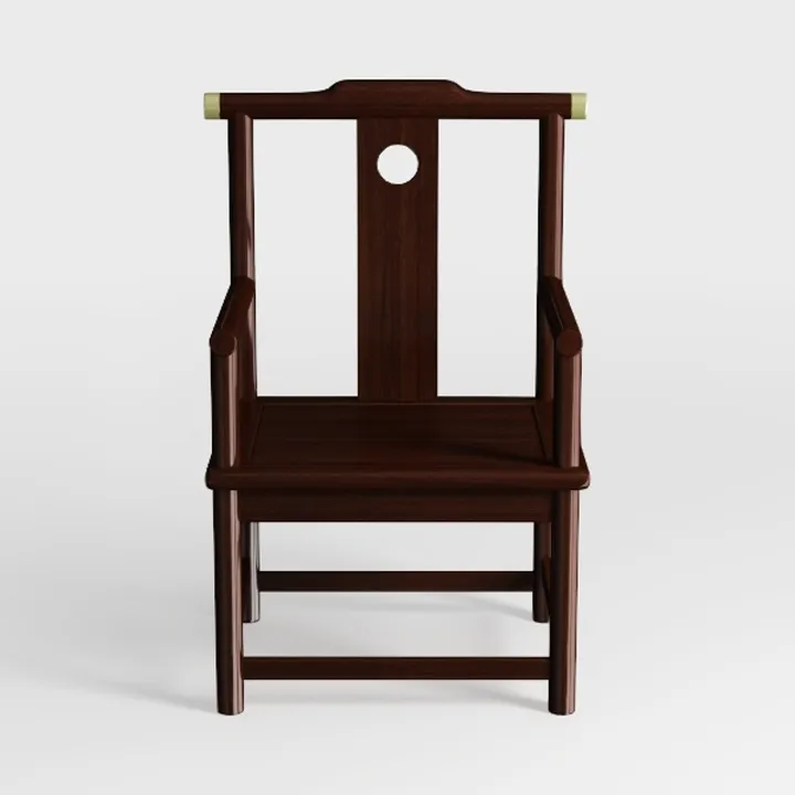 Home Office Chair Chinese Retro Solid Wood Book Ch