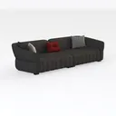 Meridian Furniture 103Black-S8A Arc Collection Right 45 Degree View