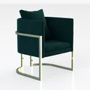 Henf Modern Accent Chair Upholstered Arm Chair Right 45 Degree View