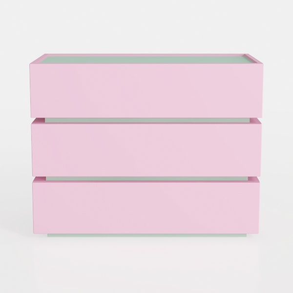Spaco Pink Dresser for Bedroom,Modern 6 Drawer
