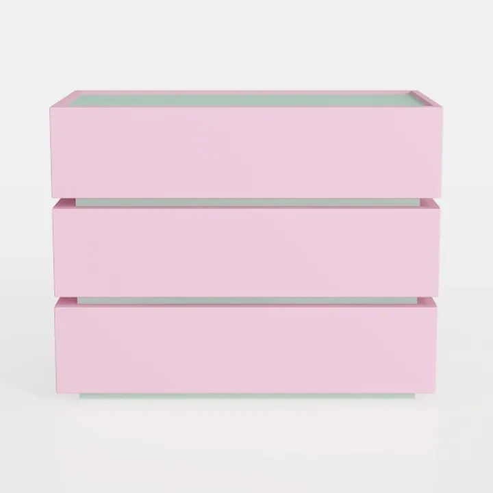 Spaco Pink Dresser for Bedroom,Modern 6 Drawer