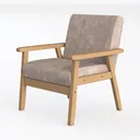 JOMEED Modern Accent Chair with Upholstered Wooden Left 45 Degree View