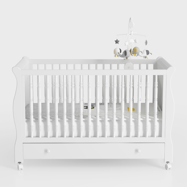 Tuscany White 4 in-1-Convertible Crib