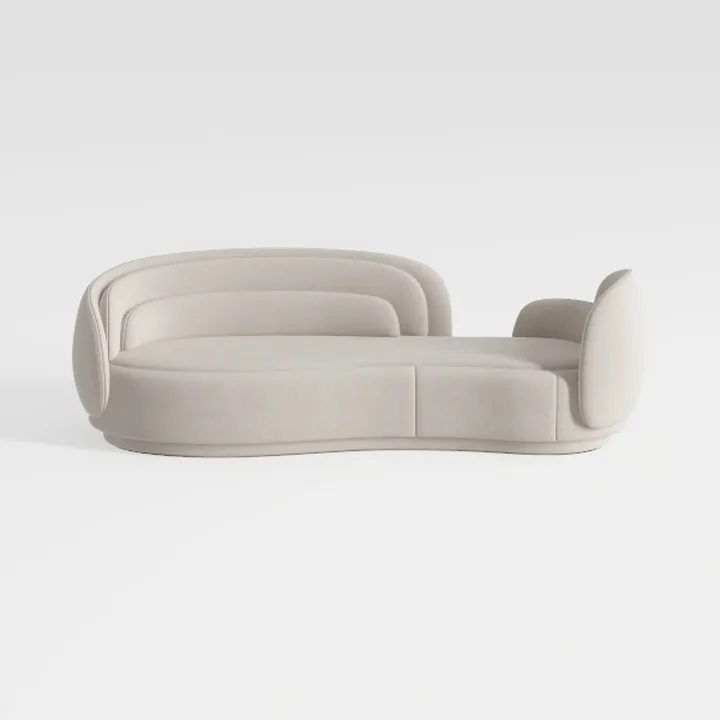 Curved Sectional Sofa Set - Modern Leather