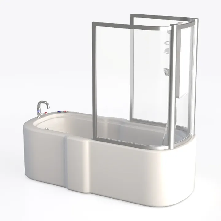 71'' Freestanding Solid Surface Resin Stone