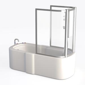 71'' Freestanding Solid Surface Resin Stone