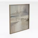 Coastal Neutral Beach Landscape Framed Wall Art 3D Model Right 45 Degree View