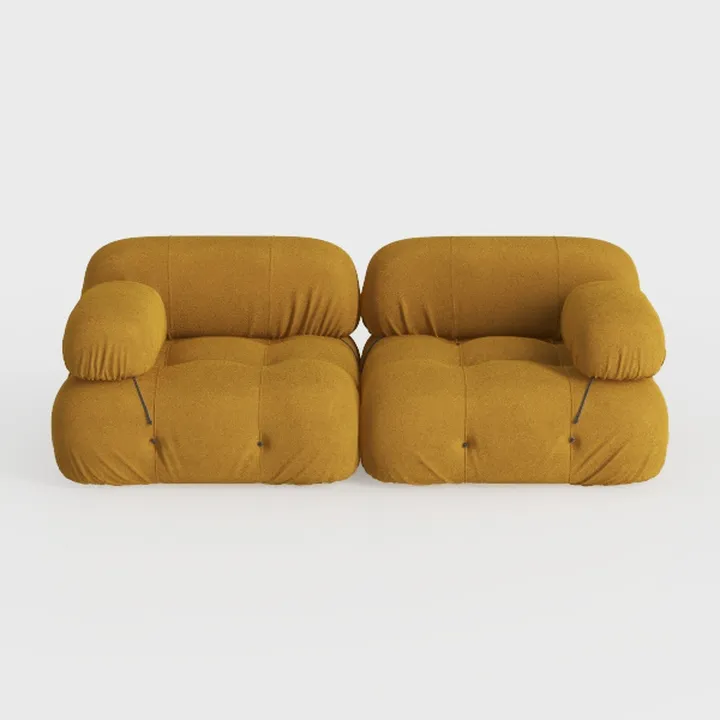 74" Modern Sofa Couch,4-Seater Teddy Sofa