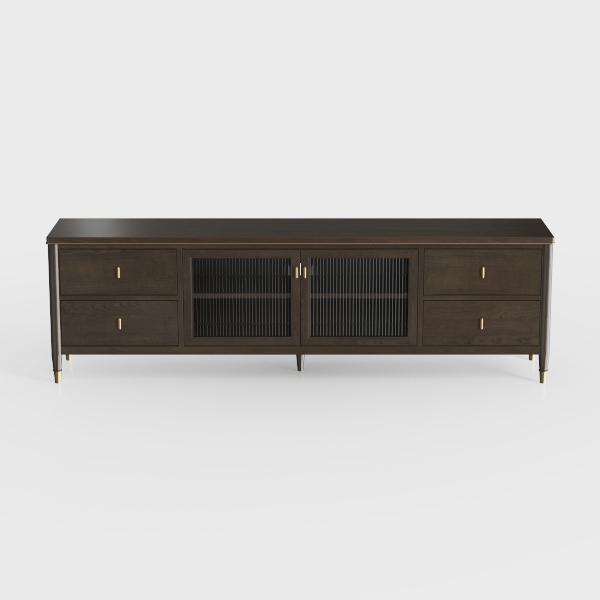 WAMPAT Sideboard Buffet Cabinets with 4-Glass