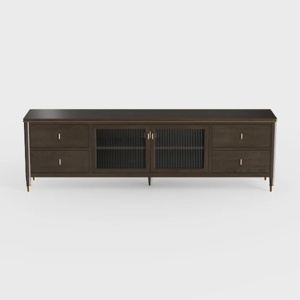 WAMPAT Sideboard Buffet Cabinets with 4-Glass