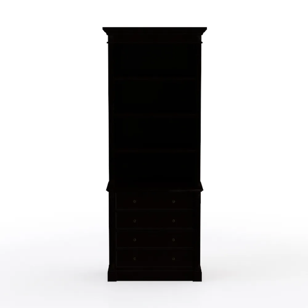 OKD 6-Tier Bookcase with Doors, 72" Tall Farmhouse