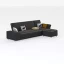 84" L-Shape Reversible Sectional Sofa Bed w/USB Po Right 45 Degree View
