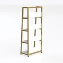 LITTLE TREE 5 Tier Tall Corner Shelf 70 Inch Left 45 Degree View