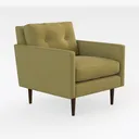 Accent Chair Mid Century Modern Armchair,Comfy Right 45 Degree View