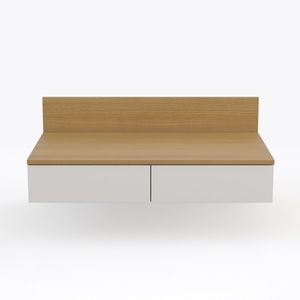 Modway EEI-6312-WHI-NAT Kinetic 49" Wall-Mount Off