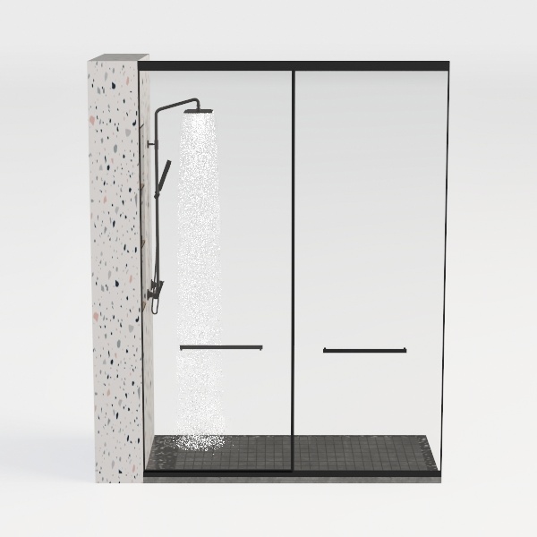 DELAVIN 44"-48"W x 75"H Frameless Shower Door