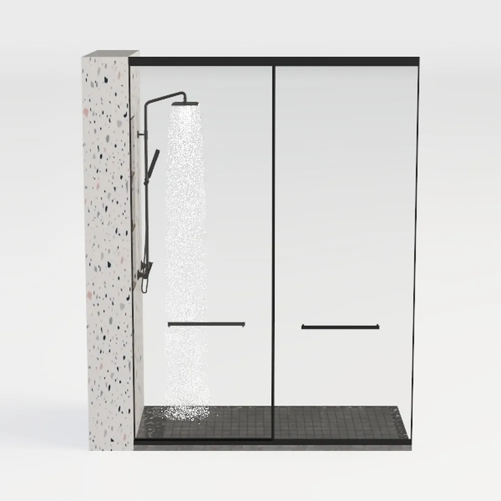 DELAVIN 44"-48"W x 75"H Frameless Shower Door