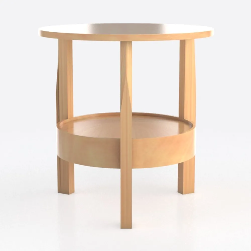 Round Coffee Table with Hidden Drawer - 20" D x 20